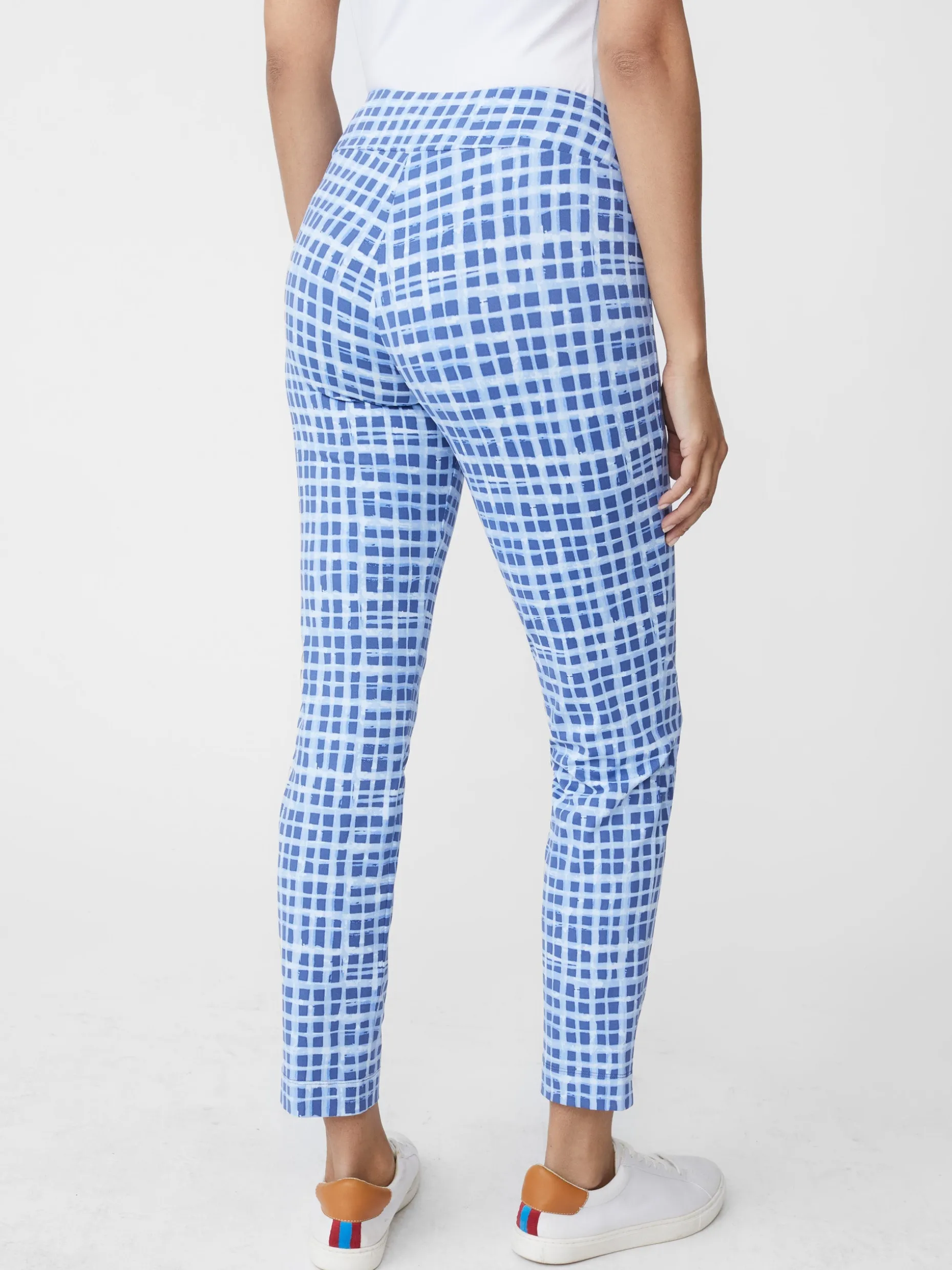 Newport Capri Pants In Painterly Check